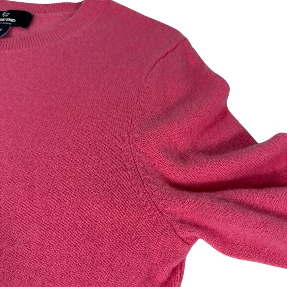 Lands' End Cashmere Sweater Size XS Pink Long Sleeve Cozy Warm Barbiecore - Picture 8 of 14
